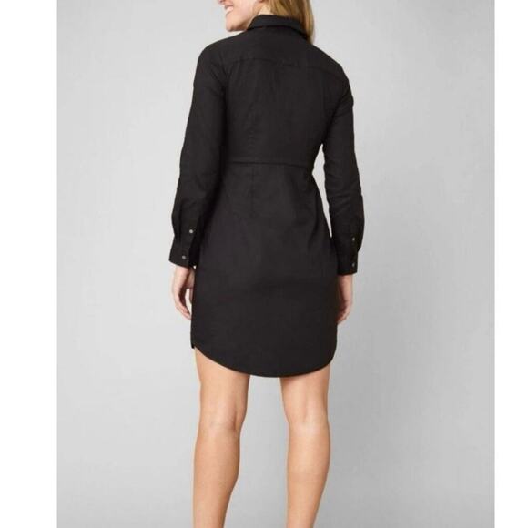 Untuckit Angelina Shirt Dress Womens 2 MIDI Black Cotton Stretch Business Travel - Picture 2 of 8